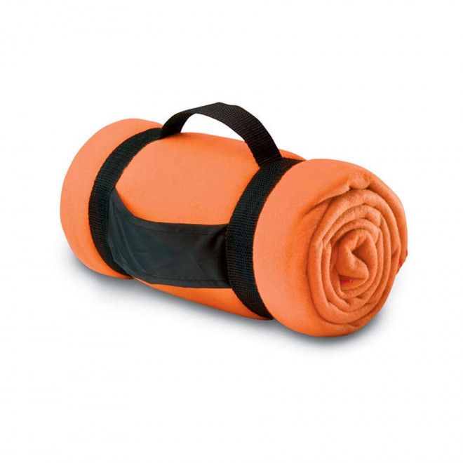 PLAID POLAIRE PERSONNALISABLE 'ODENSA' - orange