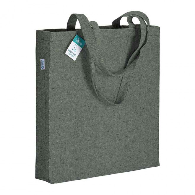 TOTE BAG EN COTON RECYCLE PUBLICITAIRE 280G 'BOQUITA' - vert