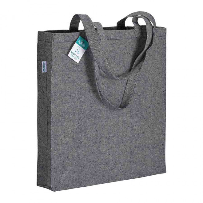 TOTE BAG EN COTON RECYCLE PUBLICITAIRE 280G 'BOQUITA' - bleu