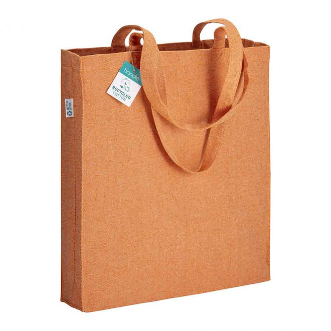 TOTE BAG EN COTON RECYCLE PUBLICITAIRE 280G 'BOQUITA' - orange