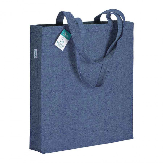 TOTE BAG EN COTON RECYCLE PUBLICITAIRE 280G 'BOQUITA' - bleu royal