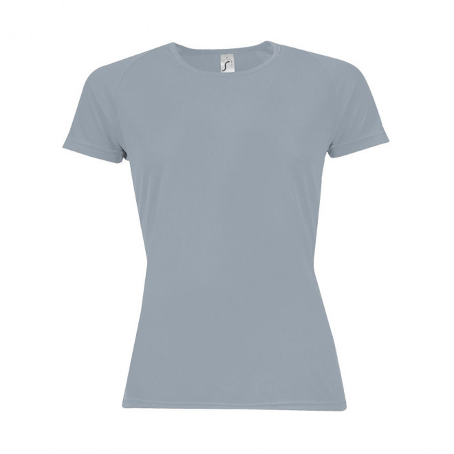 TEE-SHIRT PERSONNALISÉ RESPIRANT FEMME 'SPORTY' 140 GR/M² - gris