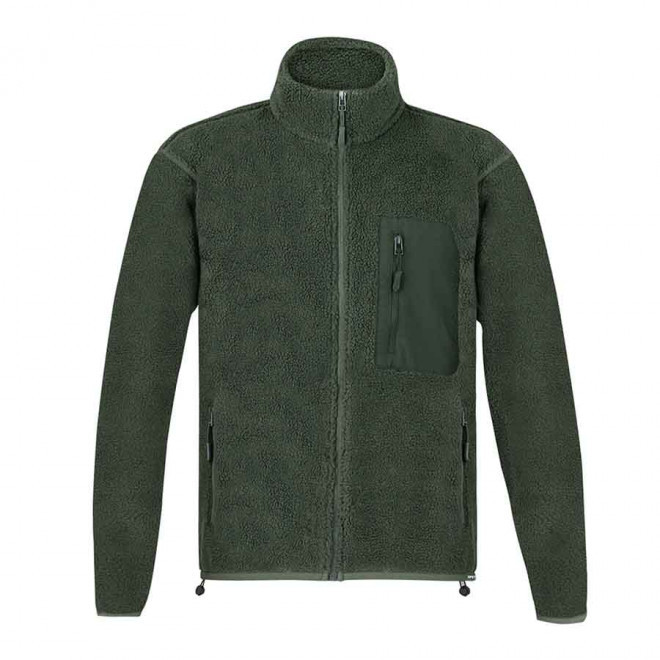 VESTE SHERPA MIXTE PERSONNALISEE 'ELIDOR' - vert