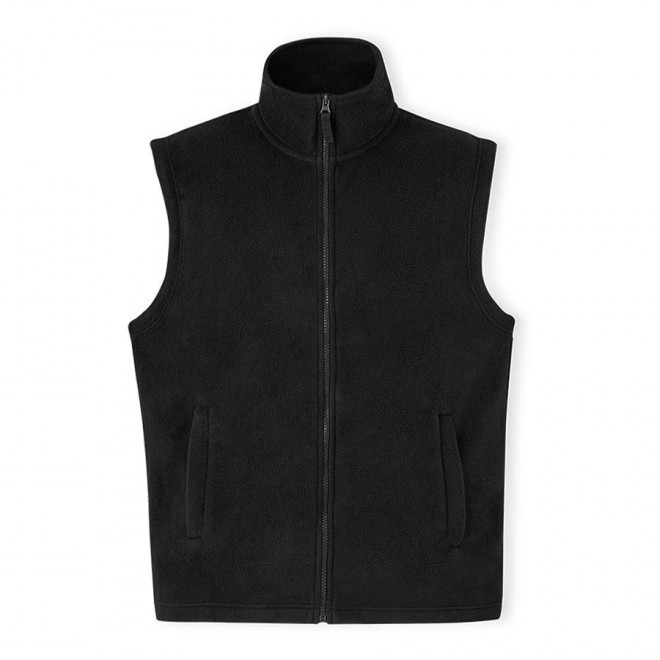 BODYWARMER POLAIRE MIXTE PUBLICITAIRE 'COLARO' - noir