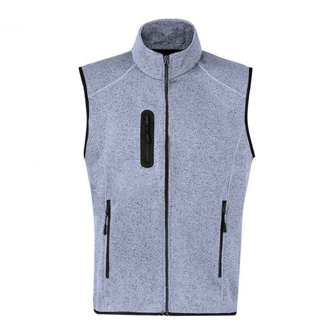 BODYWARMER POLAIRE MIXTE PERSONNALISABLE 'EVREN BW' - gris clair