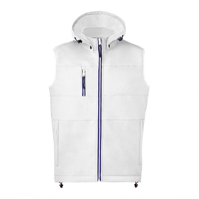 BODYWARMER SOFTSHELL MIXTE PROMOTIONNEL 'ISIDORE BW' - blanc
