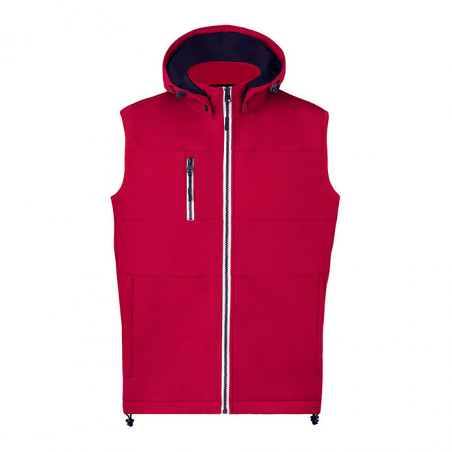 BODYWARMER SOFTSHELL MIXTE PROMOTIONNEL 'ISIDORE BW' - rouge