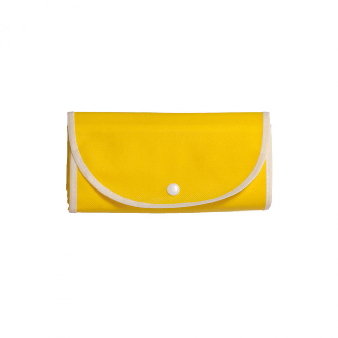 SAC SHOPPING PUBLICITAIRE PLIABLE 'FOLDY' 80 GR/M² - jaune