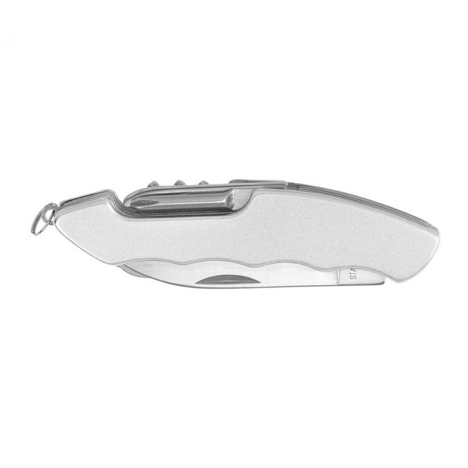 COUTEAU DE POCHE 12 FONCTIONS PUBLICITAIRE 'CHUCK' - argenté