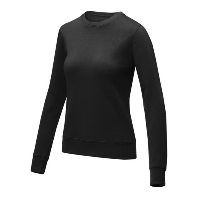 SWEAT PUBLICITAIRE COL ROND FEMME 'ZERIO' - noir