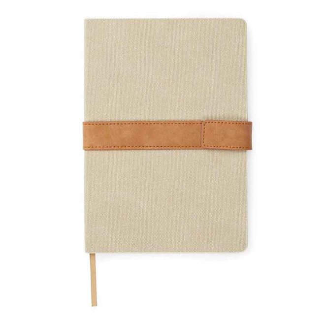 CARNET EN TOILE PUBLICITAIRE 'RETRI' - greige