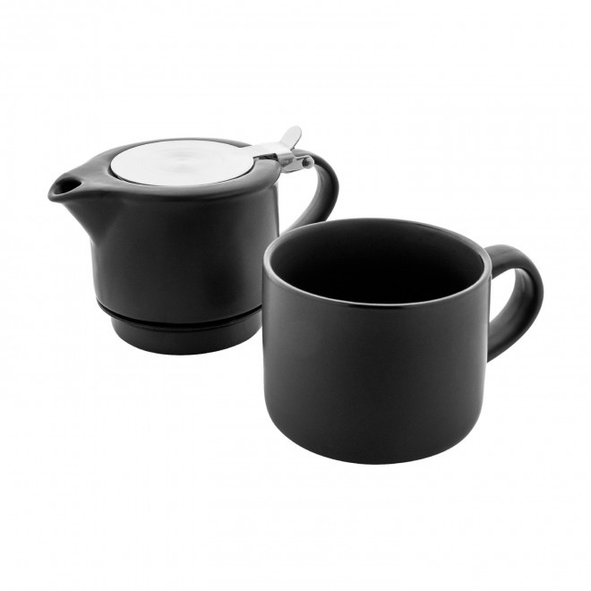 SERVICE A THE AVEC THEIERE PERSONNALISABLE 'INFUSION' - noir