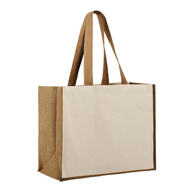 SAC EN JUTE PUBLICITAIRE 'PEREA' - mocha