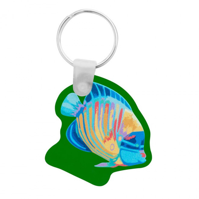 PORTE-CLÉS PUBLICITAIRE SUR MESURE EN ACRYLIQUE RIGIDE 'OLEIRAS' - vert