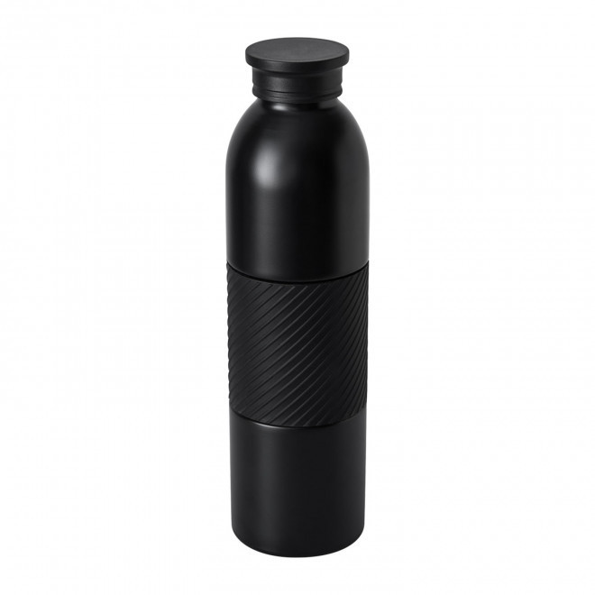 BOUTEILLE ISOTHERME PERSONNALISEE 600ML 'GRIPO' - noir