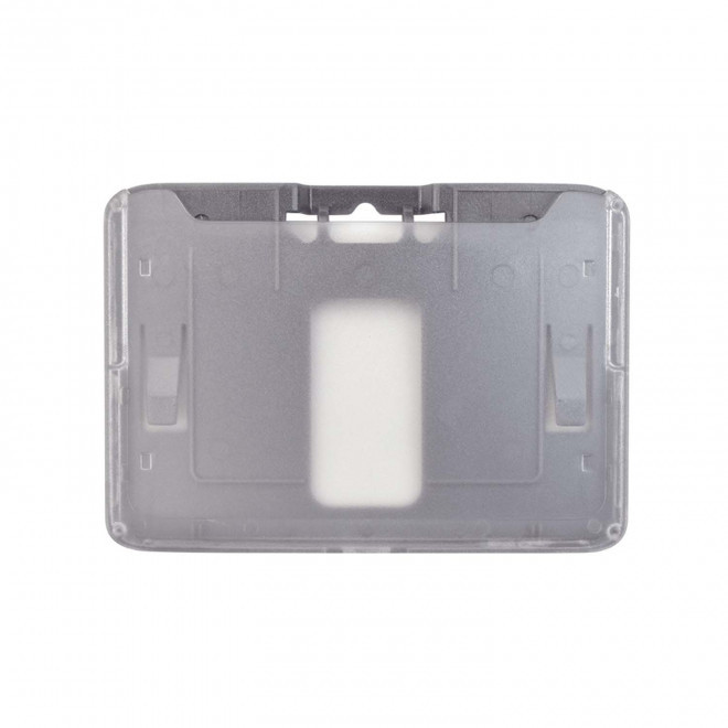 PORTE-BADGE RIGIDE HORIZONTAL 'KATY' - gris