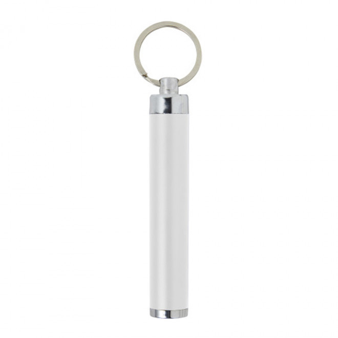 PORTE-CLÉS LAMPE PUBLICITAIRE AVEC LOGO LUMINEUX 'VALANGO' - blanc