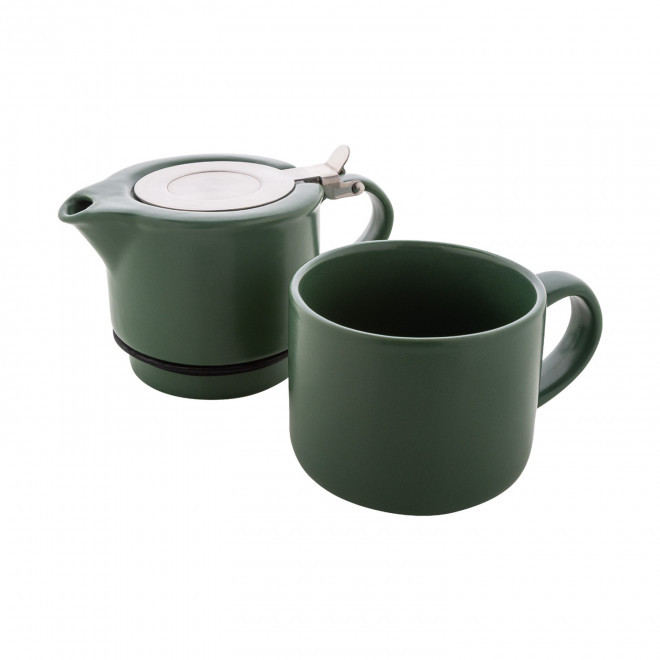 SERVICE A THE AVEC THEIERE PERSONNALISABLE 'INFUSION' - vert