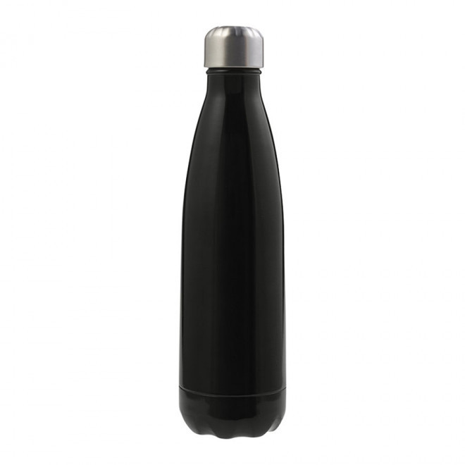 BOUTEILLE ISOTHERME PERSONNALISABLE 500ML 'MATERA' 4 JOURS - noir