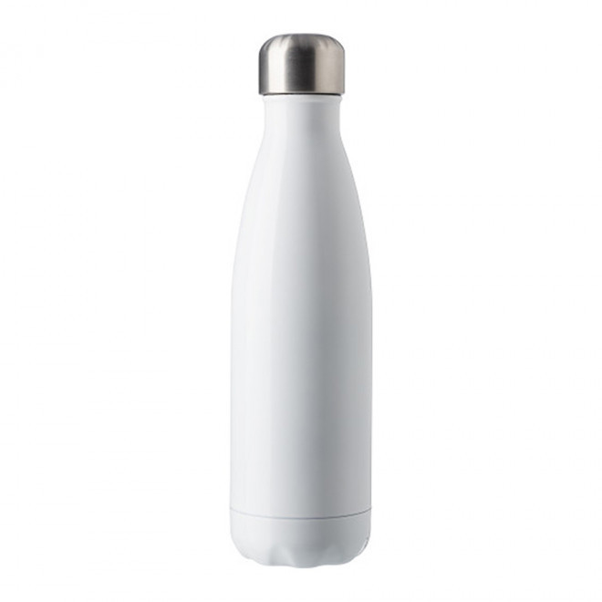 BOUTEILLE ISOTHERME PERSONNALISABLE 500ML 'MATERA' 4 JOURS - blanc