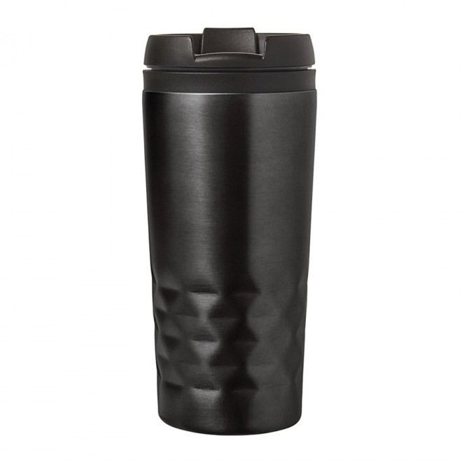 MUG ISOTHERME PERSONNALISABLE 'PRISME' 4 JOURS - noir