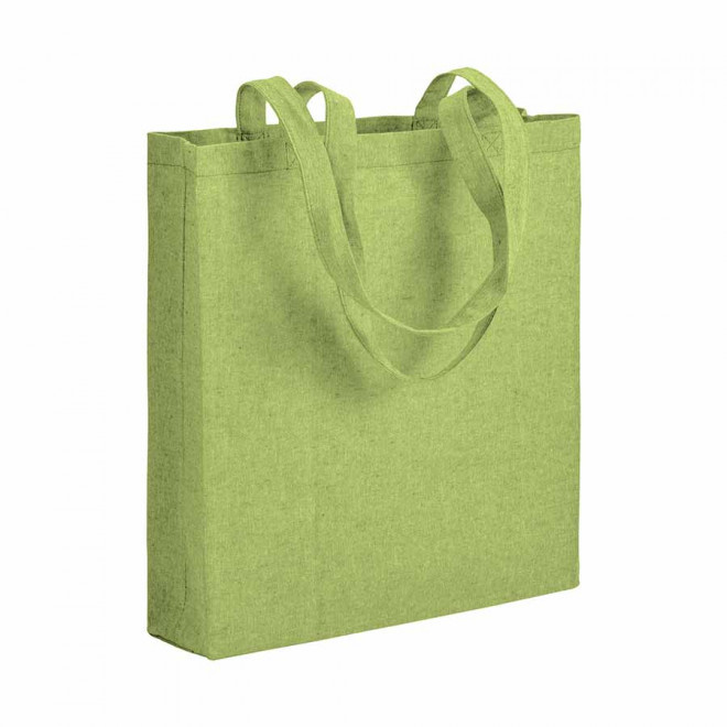 TOTE BAG PUBLICITAIRE À SOUFFLET EN COTON RECYCLÉ 150GR/M² 'BOQUITA' - vert pomme