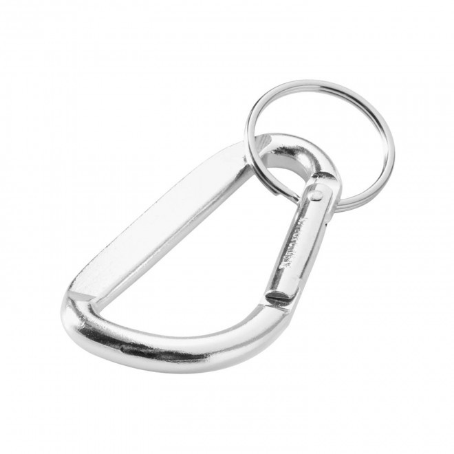 PORTE-CLES MOUSQUETON PUBLICITAIRE 'WALL' 4J - argenté