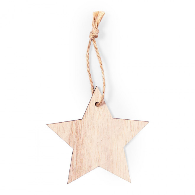 ORNEMENTS PERSONNALISABLE EN BOIS NOEL 'HOUTO' - étoile