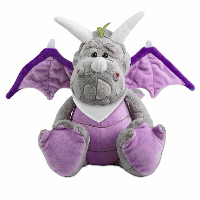 PELUCHE DRAGON PERSONNALISABLE 'ZOVA BANDANA' - blanc