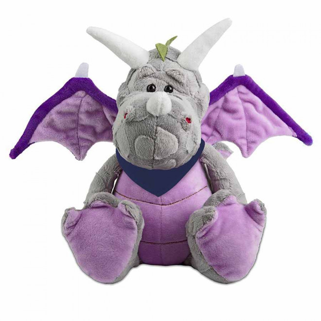 PELUCHE DRAGON PERSONNALISABLE 'ZOVA BANDANA' - bleu foncé