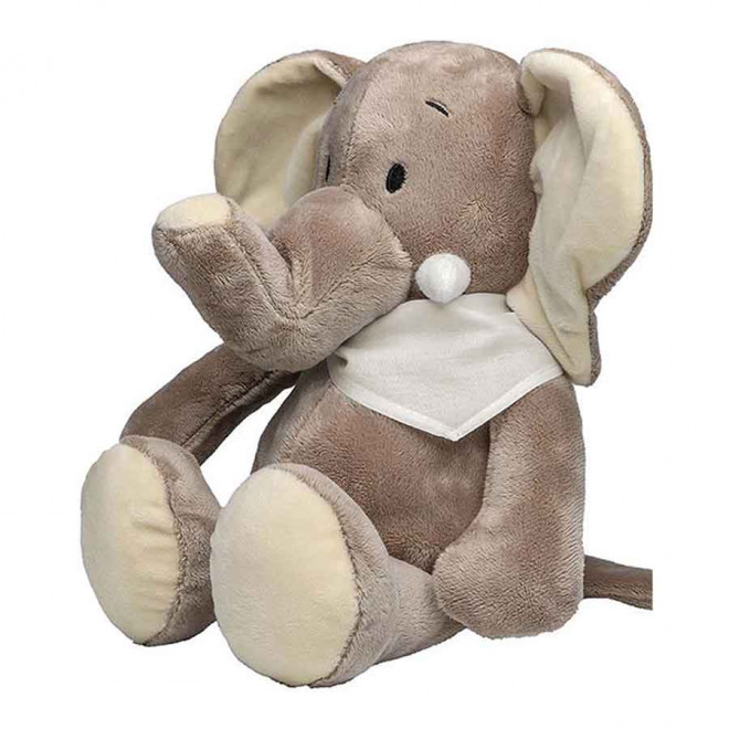PELUCHE ELEPHANT PERSONNALISABLE 'DUMBA BANDANA' - naturel