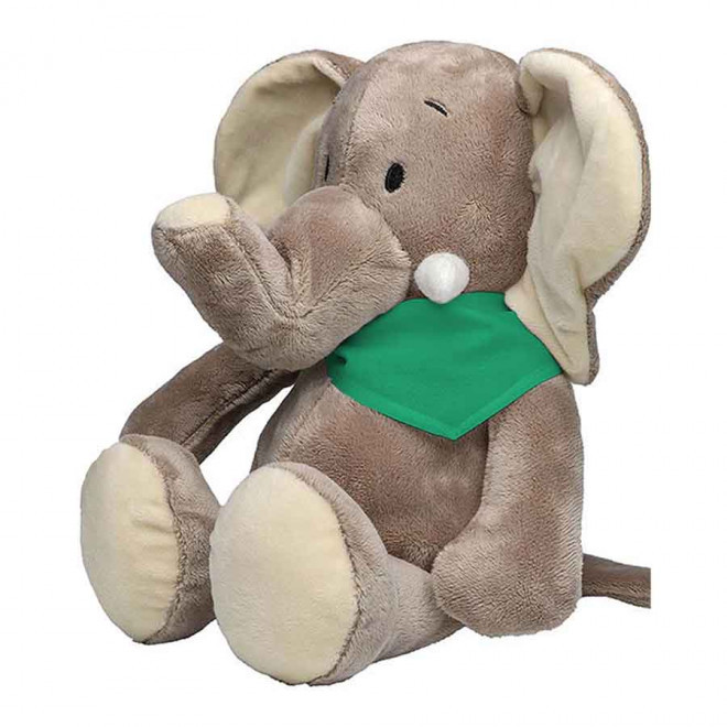 PELUCHE ELEPHANT PERSONNALISABLE 'DUMBA BANDANA' - vert