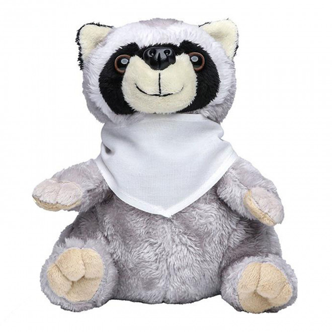 PELUCHE RATON LAVEUR PERSONNALISABLE 'RATOUNE BANDANA' - blanc