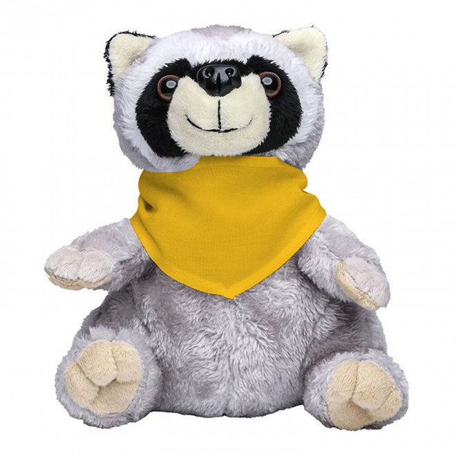 PELUCHE RATON LAVEUR PERSONNALISABLE 'RATOUNE BANDANA' - jaune