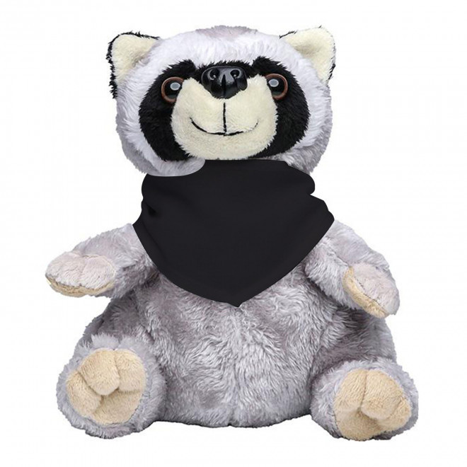 PELUCHE RATON LAVEUR PERSONNALISABLE 'RATOUNE BANDANA' - noir