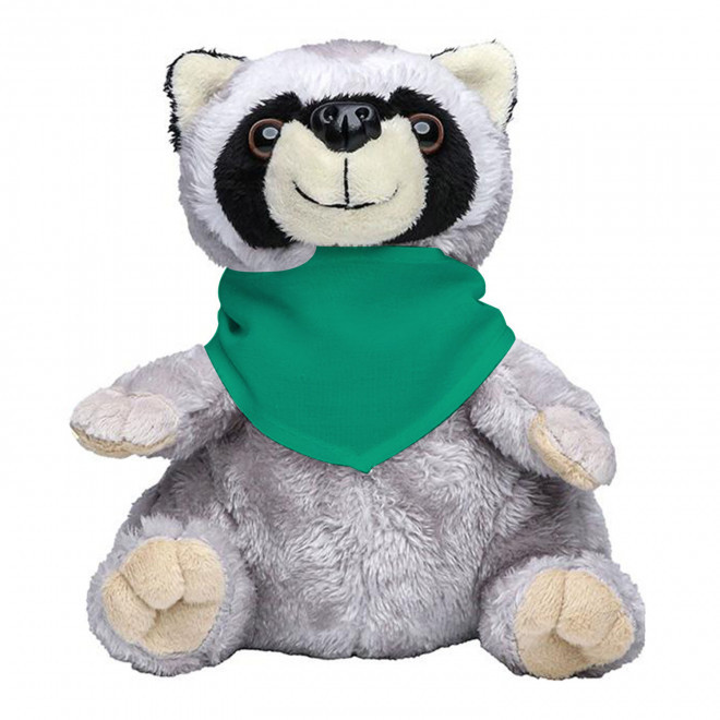 PELUCHE RATON LAVEUR PERSONNALISABLE 'RATOUNE BANDANA' - vert