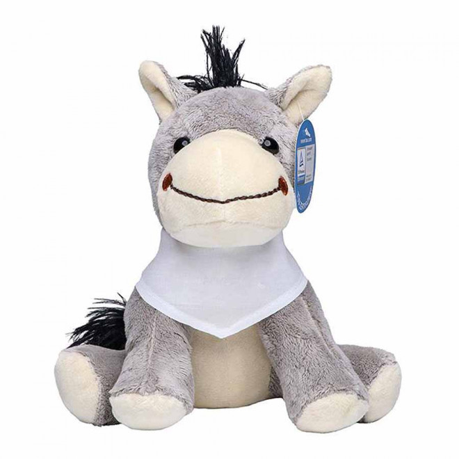 PELUCHE ANE PERSONNALISABLE 'JULES BANDANA' - blanc