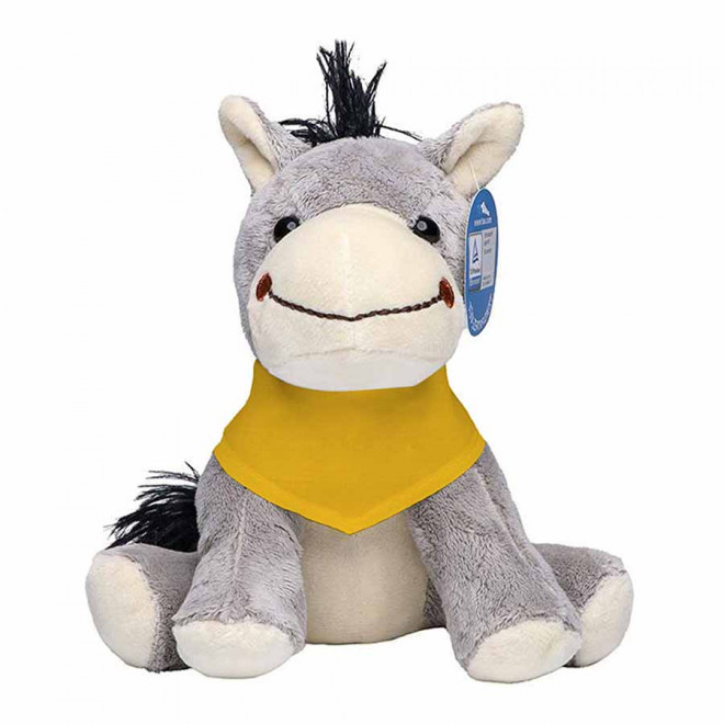 PELUCHE ANE PERSONNALISABLE 'JULES BANDANA' - jaune