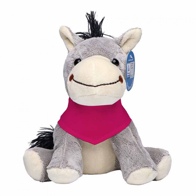 PELUCHE ANE PERSONNALISABLE 'JULES BANDANA' - rose