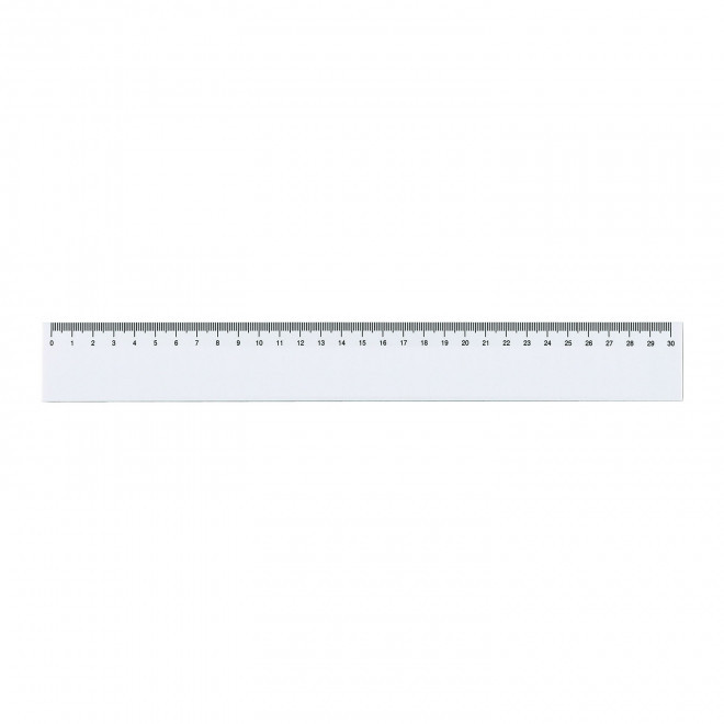 REGLE BLANCHE RIGIDE PERSONNALISABLE 'REGLUS' 30 CM - blanc 30 cm