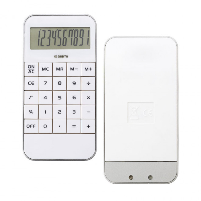 CALCULATRICE PERSONNALISABLE DE POCHE 'ALGO' - blanc