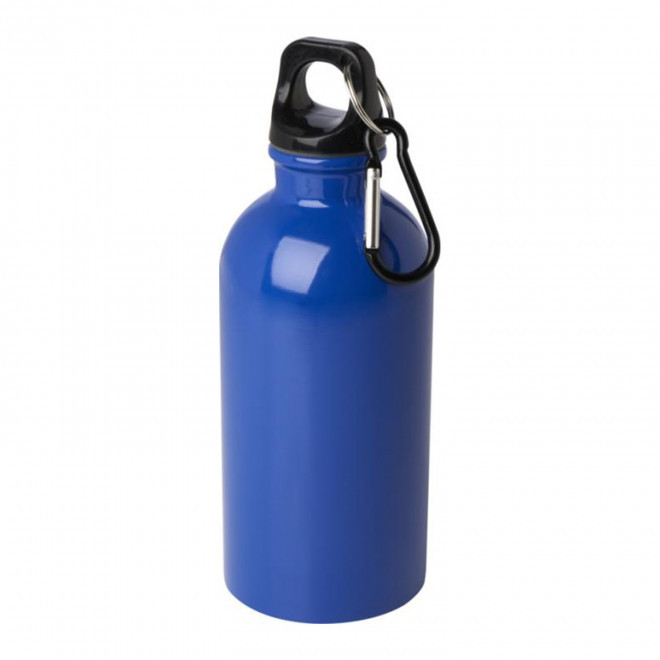GOURDE EN ACIER RECYCLE 400ML PERSONNALISABLE 'AVEREST' - bleu royal