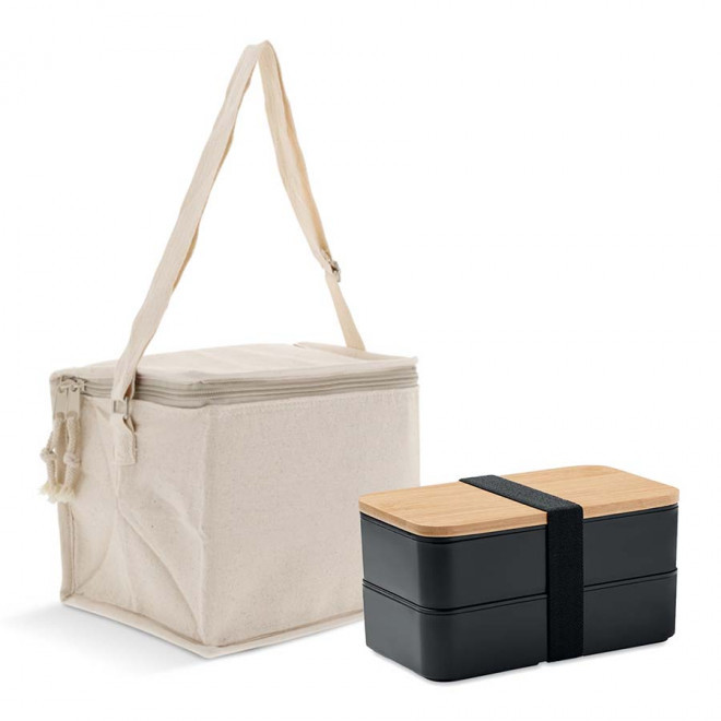SET SAC ISOTHERME ET LUNCHBOX PERSONNALISABLE 'FILOU' - noir