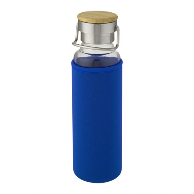 BOUTEILLE EN VERRE PERSONNALISABLE 660 ML 'BAKI' - bleu