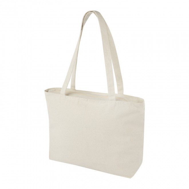 RAPIDE 4J - SAC SHOPPING ZIPPE PERSONNALISABLE 320G/M² 'PAVIR' - naturel