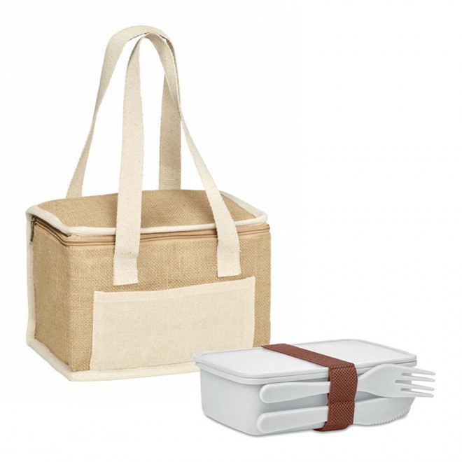 SET PERSONNALISABLE LUNCHBOX ET SAC ISOTHERME 'CARLITA' - blanc