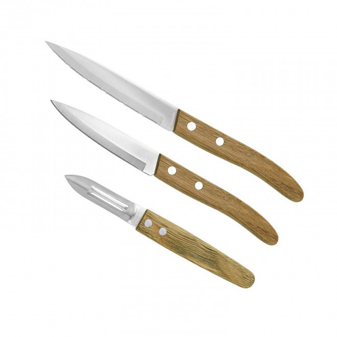SET DE COUTEAUX DE CUISINE PERSONNALISE 'LIPONA' - bois
