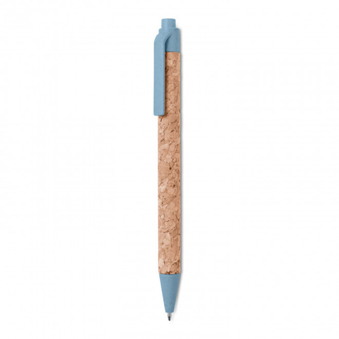 STYLO PERSONNALISABLE EN LIÈGE 'NOSTRO' 4J - bleu
