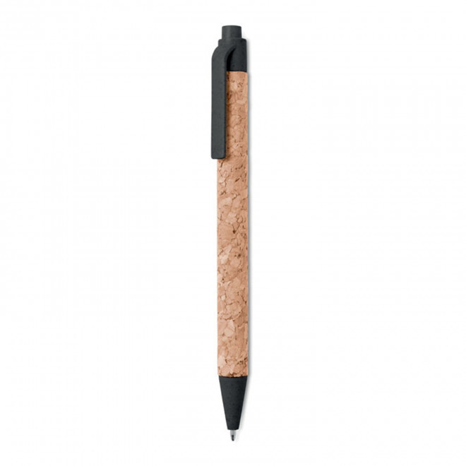 STYLO PERSONNALISABLE EN LIÈGE 'NOSTRO' 4J - noir