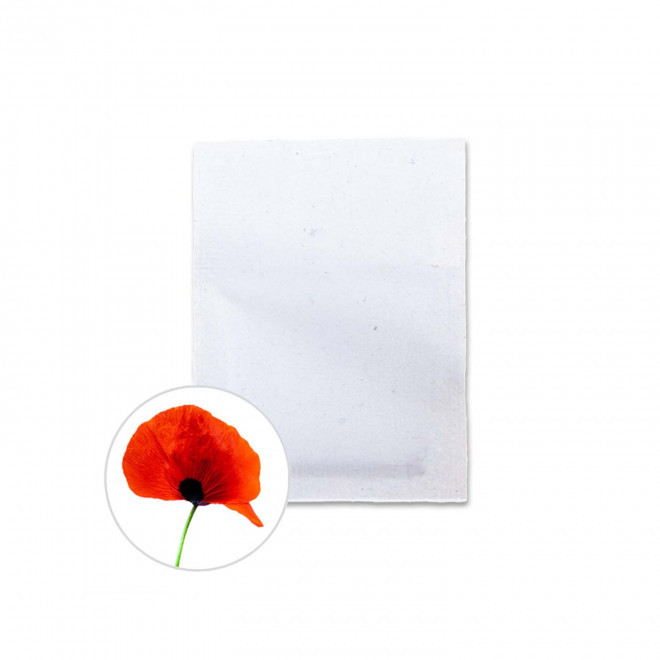 SACHET DE GRAINES PERSONNALISABLE ZERO PLASTIQUE 'RECOL' - coquelicot